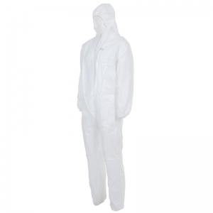 Protectaware Type 5 & 6 White Coverall with Hood - Small (Each)