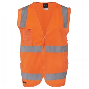 Hi Vis Reflective Safety Vest Day/Night Use Orange 2XLarge (each) - With Zip