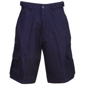 Heavy Drill Cargo Shorts Stout Fit Navy 87S (each)