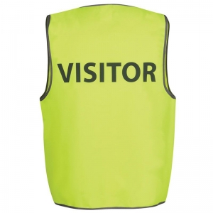 Safety Vest Yellow Day Use with Visitor Print - Size 2XLarge (each)