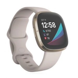 Fitbit Sense lunar White/Soft Gold Stainless Steel (66700 Loyalty Points)