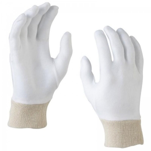 Protectaware Cotton Interlock Liner Gloves Knit Wrist (Pack)
