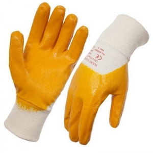 Nitrile 3/4 Dipped Cotton Interlock Glove Knitted Wrist (Pair)