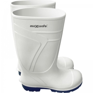 Maxisafe Non Safety Toe PU White Gumboots (pair)