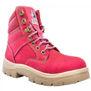 Steel Blue Ladies Pink Safety Boots (pair)
