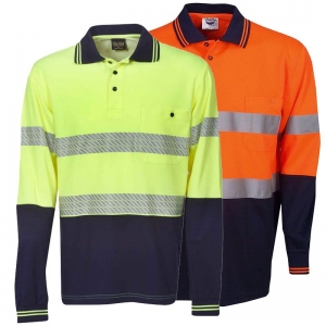 Hi Vis Long Sleeve Polyester Day/Night Polo (each)