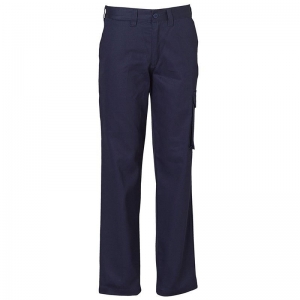 Ladies Heavy Drill Navy Cargo Trousers (each)