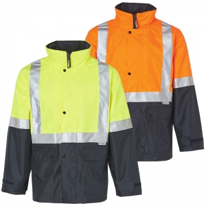 Hi Vis 3in1 Two Tone Safety Jacket with Vest and 3m Reflective Tape