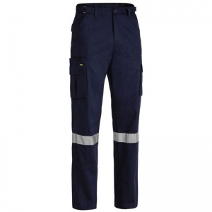 8 Pocket Navy Cargo Trousers with CSR Reflective Tape Regular Fit (each)